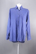 BRAX Freizeithemd Hemd Daniel L blau dunkelblau Langarm Button-Down Cotton B1218