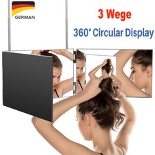360 Grad Spiegel zum Aufhängen-Klappspiegel 3 Teilig Spiegel Höhenverstellbarer