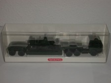 Wiking 695 01 34 Magirus Tieflader Bundeswehr mit Raupe als Ladegut