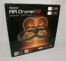 Parrot AR Drone 2.0 Quadcopter 720p HD Kamera Drohne Schwarz NEUER AKKU