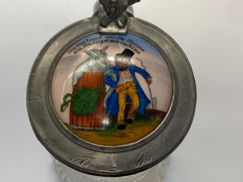 Antiker krug humpen aus glas - antiker,