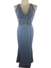 ESCADA Kleid 100% Seide 38 1x getragen hellblau Abendkleid Partykleid Seidenkeid