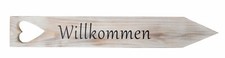 Gartenstecker willkommen h47cm - willkommen,