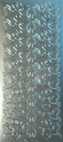 Stickerbogen hochzeit tauben - stickerbogen,