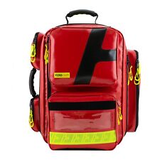Roter Notfallrucksack XL aus Plane von AEROcase, großer XL Rettungsrucksack