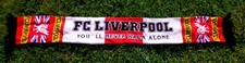 Alter Liverpool Schal + Motiv 7 +  Fans England 80er Jahre Kult + Top Zustand