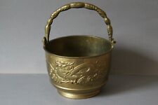 traumhafter schwerer Blumentopf Übertopf Messing Drachendekor