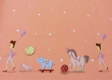 Circus Bordüre lachs Baumwoll