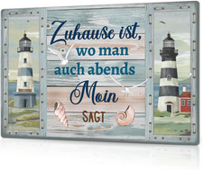 Küstenschild zuhause moin - zuhause,