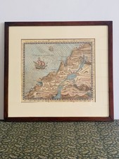 Gerahmte Vintage Karte: "Die