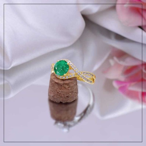18k gelbgold zambia smaragd - zambia,