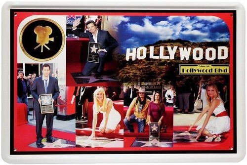 Blechschild 20x30 hollywood - blechschild,