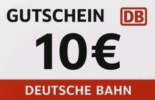 10 Euro Bahn Gutschein | DB Zug ICE Rabatt Coupon | gültig bis 15.12.2025
