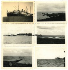 6x Orig. Foto Dampfer Schiff