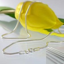 A599 ECHT 925 SILBER Schlangen Ankerkette 40/42/45/50/55 cm Stärke Ø 1,4- 2,0 mm