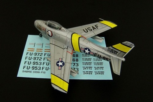 86f sabre 335th fis decal - sabre, /