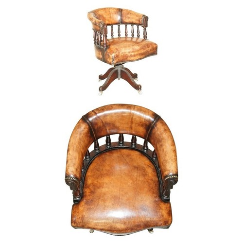 Restaurierter brauner leder - restaurierter,