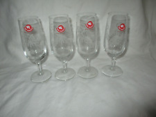 San Marco - 4 farblose Likörgläser mit zarter Blumen Gravurdekor