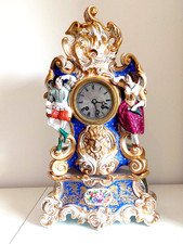 Pendule porzellan, französische 1900. Gemarkt