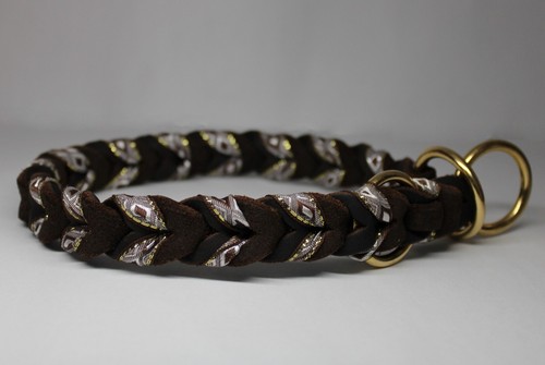 Halsband fettleder zugstopp - halsband,
