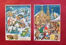 Alte Werbe Adventkalender Jakobs Kaffee um 1950/60 Christkindl Markt in Nürnberg