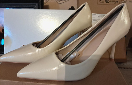 Long creme faux leather - creme,