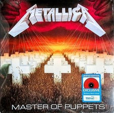 METALLICA MASTER OF PUPPETS - LP RED Vinyl Walmart EXCLUSIVE US 2021 Limited Ed.