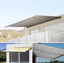 Markise Economy Gelenkarmmarkise Terrassenüberdachung Balkon Stoff und Aluminium