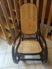 Schaukelstuhl , Wippstuhl Wiener Geflecht Holz / mit leichten Gebrauchsspuren