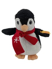 STEIFF Pinguin Kuscheltier Plüschtier Schal Weihnachtlich 20cm Mehrfarbig