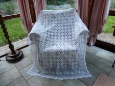 Tischdecke  Antike alte Häkeltischdecke Handarbeit 180 x 127 cm
