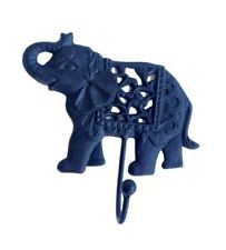 Großer Garderobenhaken Elefant Gusseisen Metall Wanddeko Schlüsselbrett 19x17 cm