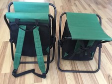 2 x Klappbarer Hocker mit Isolierter Tasche für Outdoor, Camper, Angler