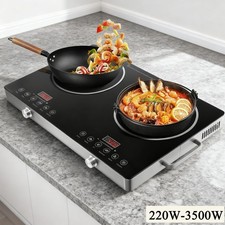 Doppel Kochplatte Doppelkochplatte Glaskeramik 3500W Herdplatte EinzelKochfeld 