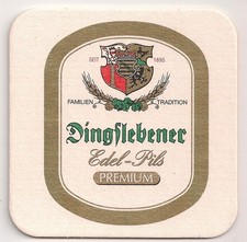 Privatbrauerei Metzler - alter Bierdeckel "Dingslebener Edel-Pils Premium"