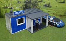 Container Polizei Mobile Wache 1:32 Carrera Gebäude Deko Evolution Digital Uni