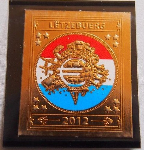Euro gold briefmarke - euro,