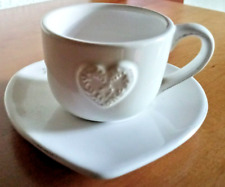 1 Espressotasse &  1 Untertasse in Herzform von Gisela Graham Limited London