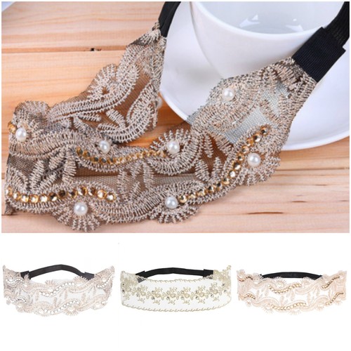 Spitzenstoff haarband strass - spitzenstoff,