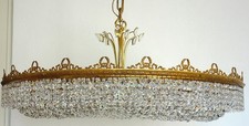 Seltene XXXL Antik PALWA Messing Bleikristall Kronleuchter, Lüster 18 Flammig