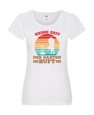 Keine Zeit, Garten ruft | Regenbogen | Gießkanne | Pflanze Damen Shirt Weiß