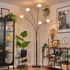 Stehleuchte in Chrom/Schwarz