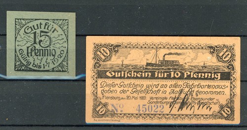 Flensburg scheine notgeld - scheine,