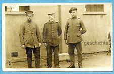 Foto, 3 Soldaten in Feldgrau