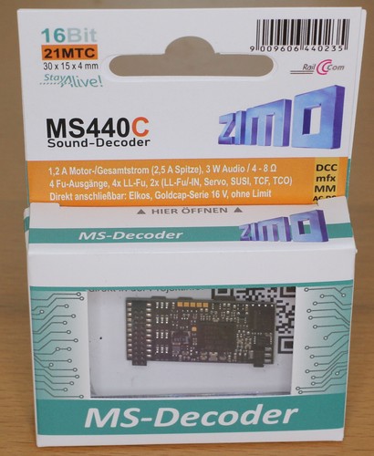 Zimo dcc sound decoder - dcc-sound-decoder, ms440c
