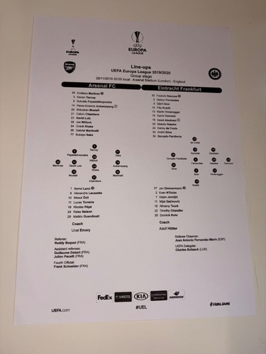 Arsenal eintracht frankfurt - vs,