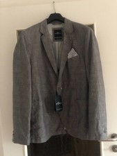 ENGBERS Sakko Sportiv grau/blau Gr. 56 Baumwolle + Leinen Nagelneu 149,95 Euro