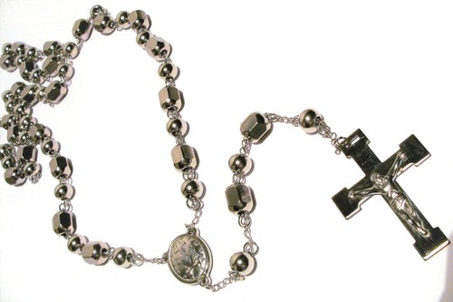 Rosenkranz halskette edelstahl - rosenkranz,