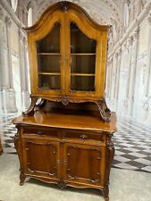 ANTIKE NEO ROKOKO KOMMODE UM 1880 MAHAGONI AUFSATZKOMMODE VITRINE
