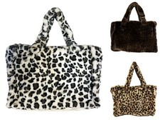 Leopard teddy fur shopper - shopper, bag